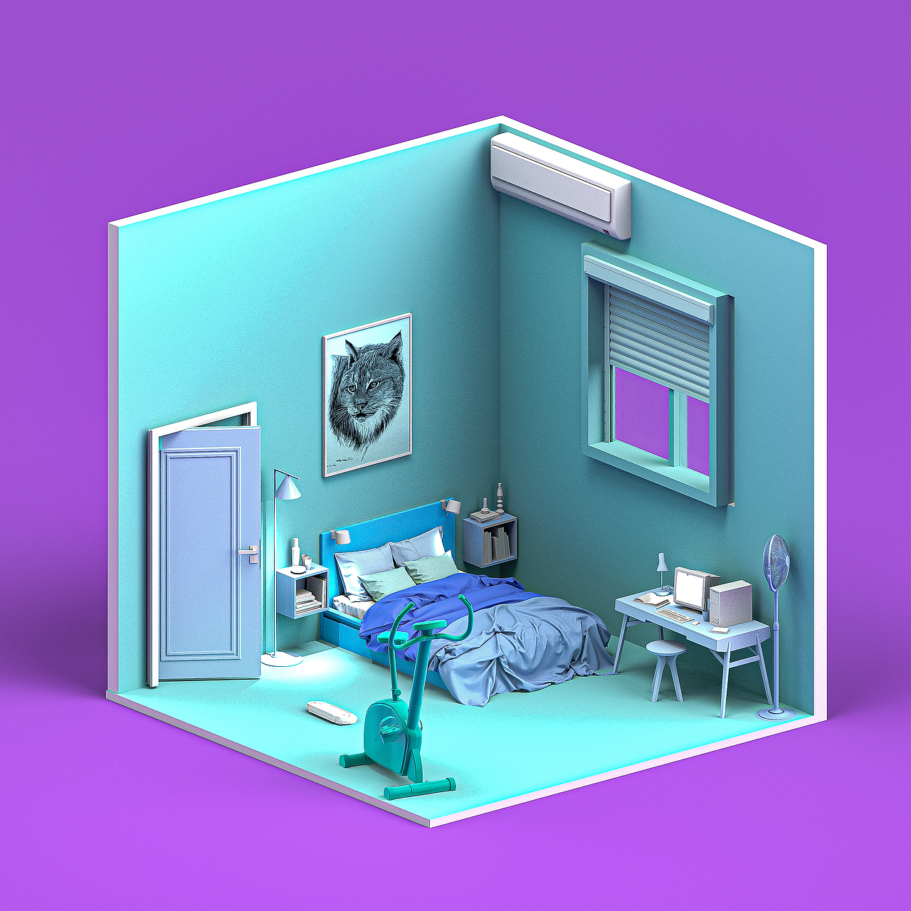 C4D阿诺德渲染练习（图ZMjMwODYwMjQw） - 建筑/空间 - 站酷设计师孟阿孟呀原创素材 - 站酷ZCOOL