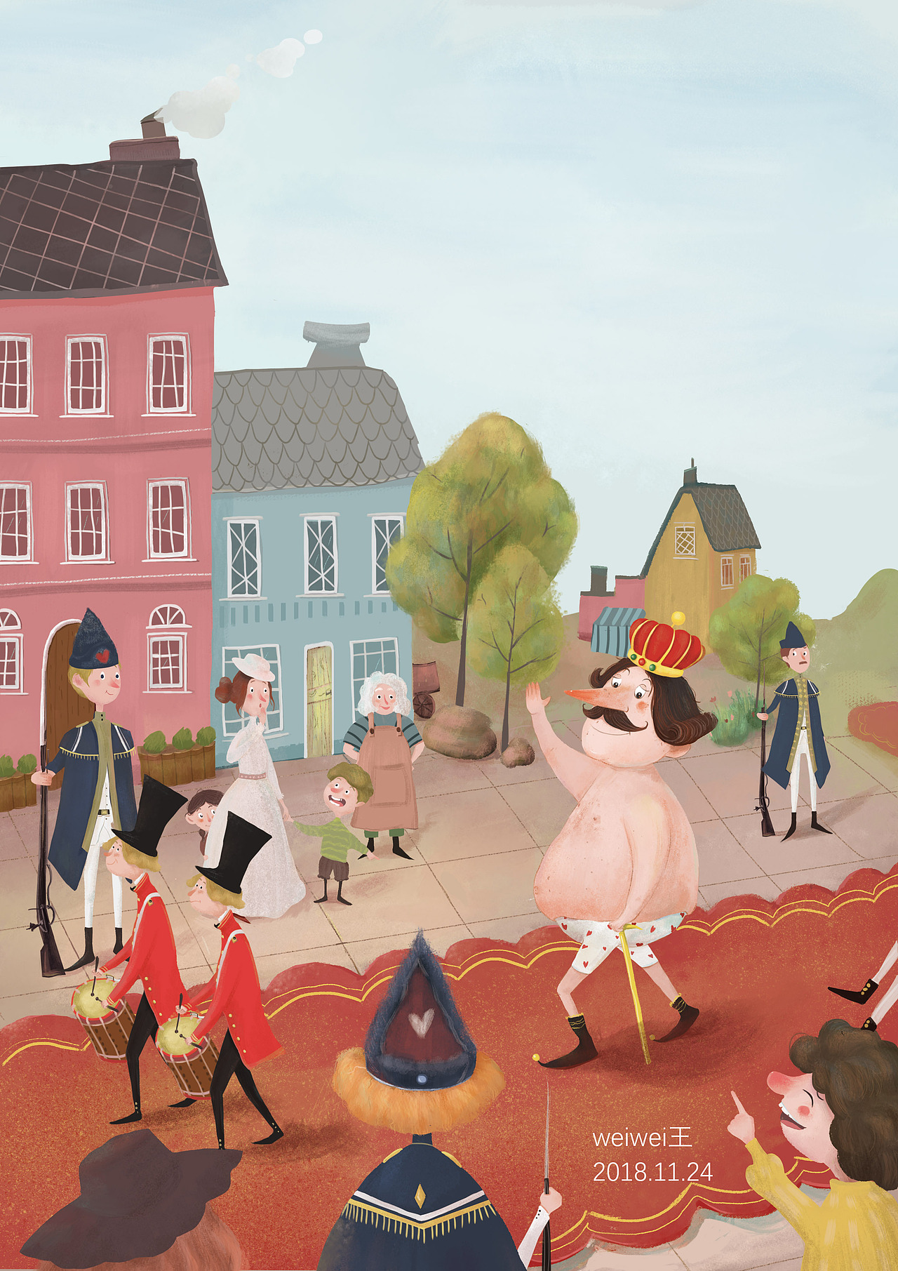 皇帝的新装（图ZMTQzNTk0Njk2） - 儿童插画 - 站酷设计师王weiwei王原创素材 - 站酷ZCOOL