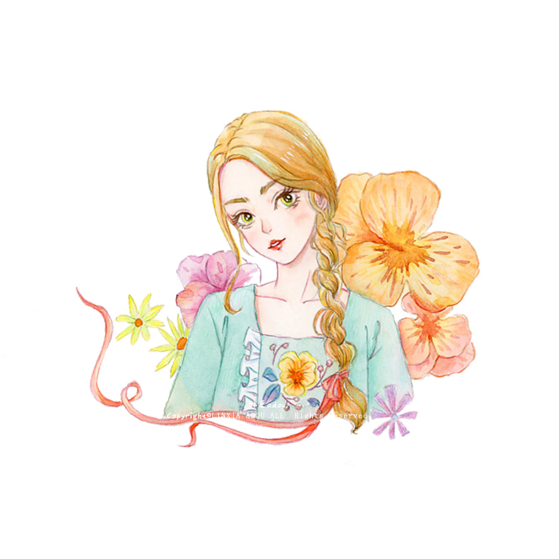 水彩—与春天相遇（图ZMTUyNDY3MzU2） - 创作习作 - 站酷设计师林夏adou原创素材 - 站酷ZCOOL