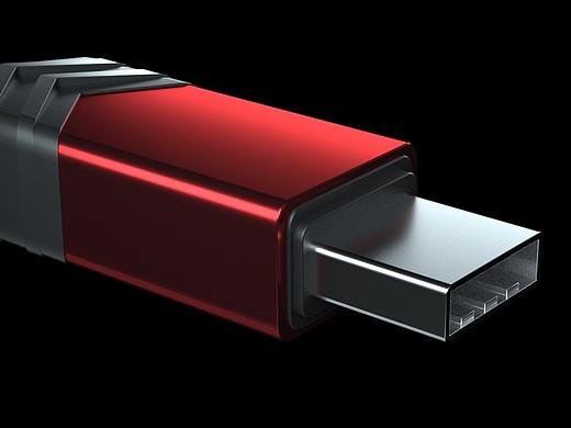 数据线 C4D 建模渲染动画