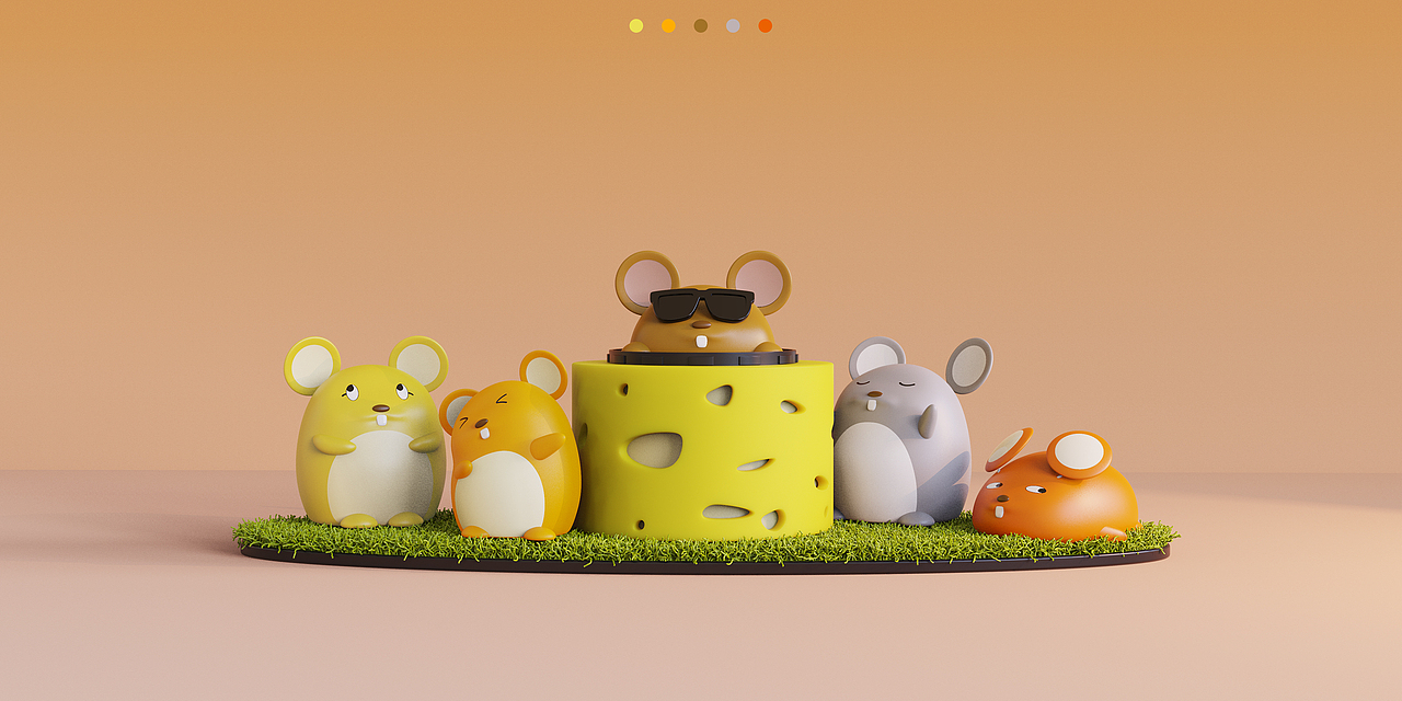 Mouse--family是一款车载香薰,考虑到他即将在鼠年出生,小老鼠就进入了我的画面中。香薰旁边为什么会有小老鼠呢???有点违和,那如果香薰是小老鼠喜欢的奶酪呢?被奶酪的香气吸引来的小老鼠,就成为了我脑海里最初的画面。