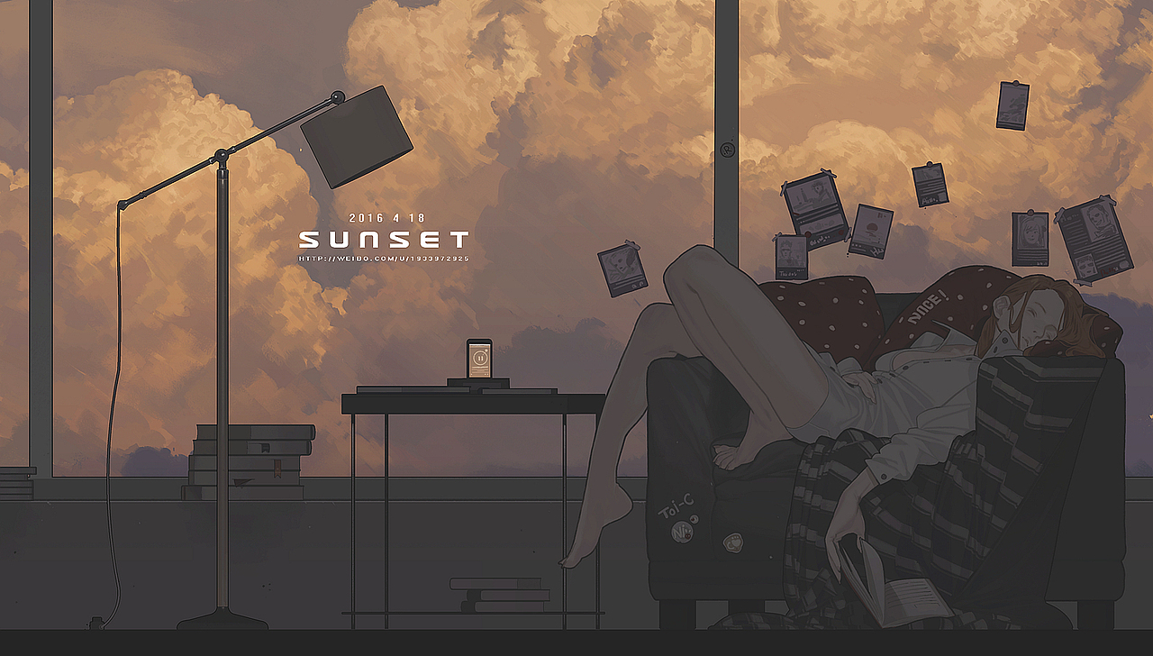 日落. 日出. 夜晚（图ZNDc3MDM0NjA=） - 艺术插画 - 站酷设计师蓝色放映原创素材 - 站酷ZCOOL