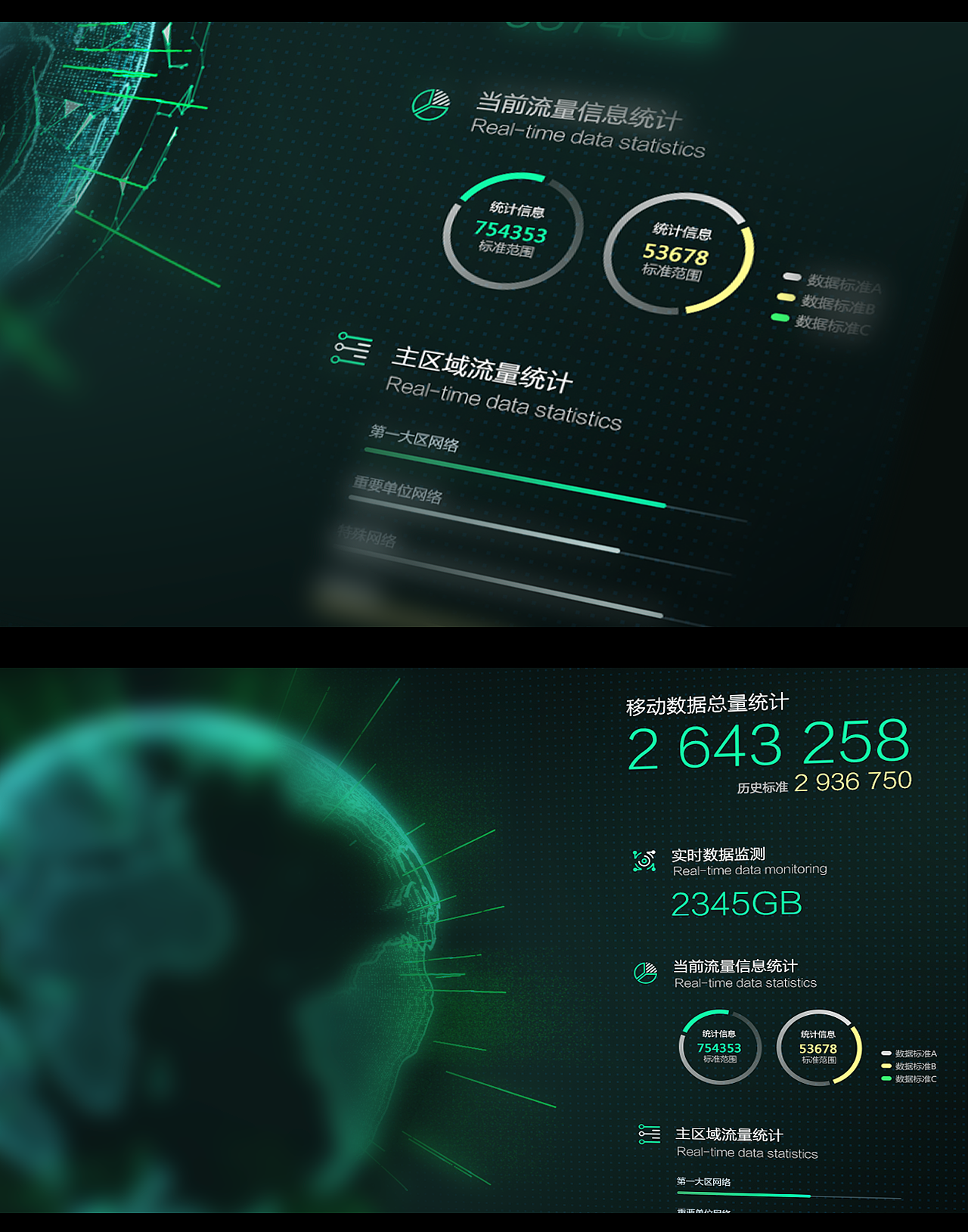 网络流量监控数据可视化大屏-FUI-HUD（图ZMTMxNjc2NjI4） - 其他三维 - 站酷设计师聂永真原创素材 - 站酷ZCOOL