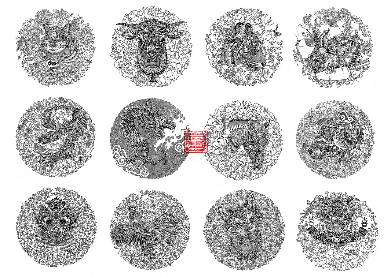 新十二生肖-装饰画
