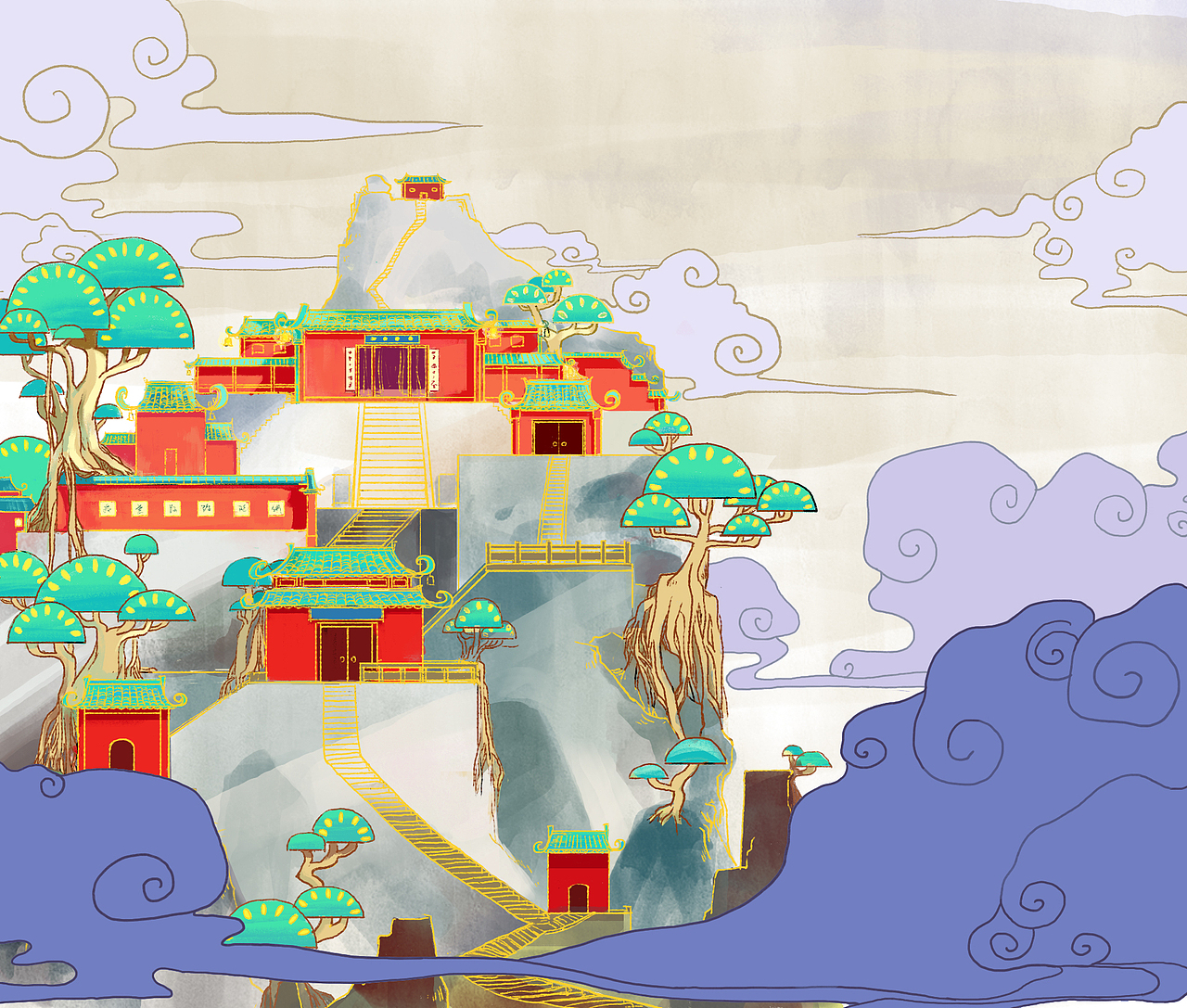 一组四年前的动画场景