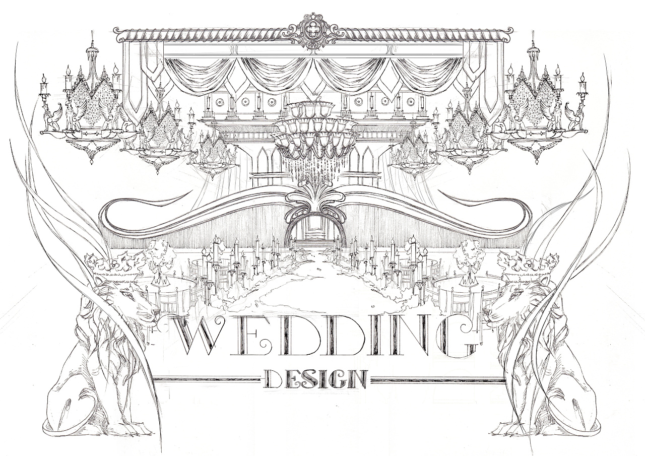 婚礼手绘