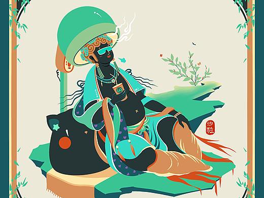 敦煌系列文创插画