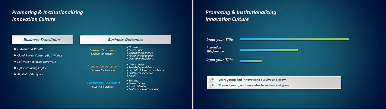 深蓝欧美简洁商务产品介绍宣传PPT模板