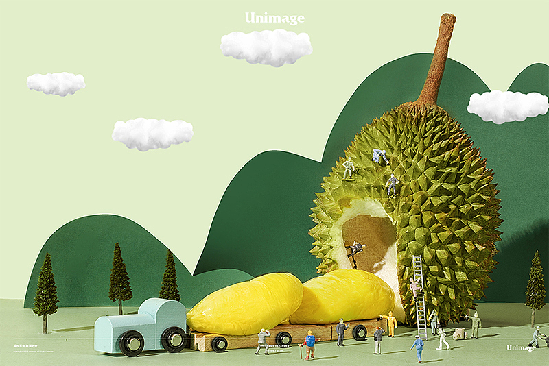 汇八达猫山榴莲 X UNIMAGE联合制图（图ZMTc1NjA5NjY0） - 产品摄影 - 站酷设计师UNI联合制图原创素材 - 站酷ZCOOL