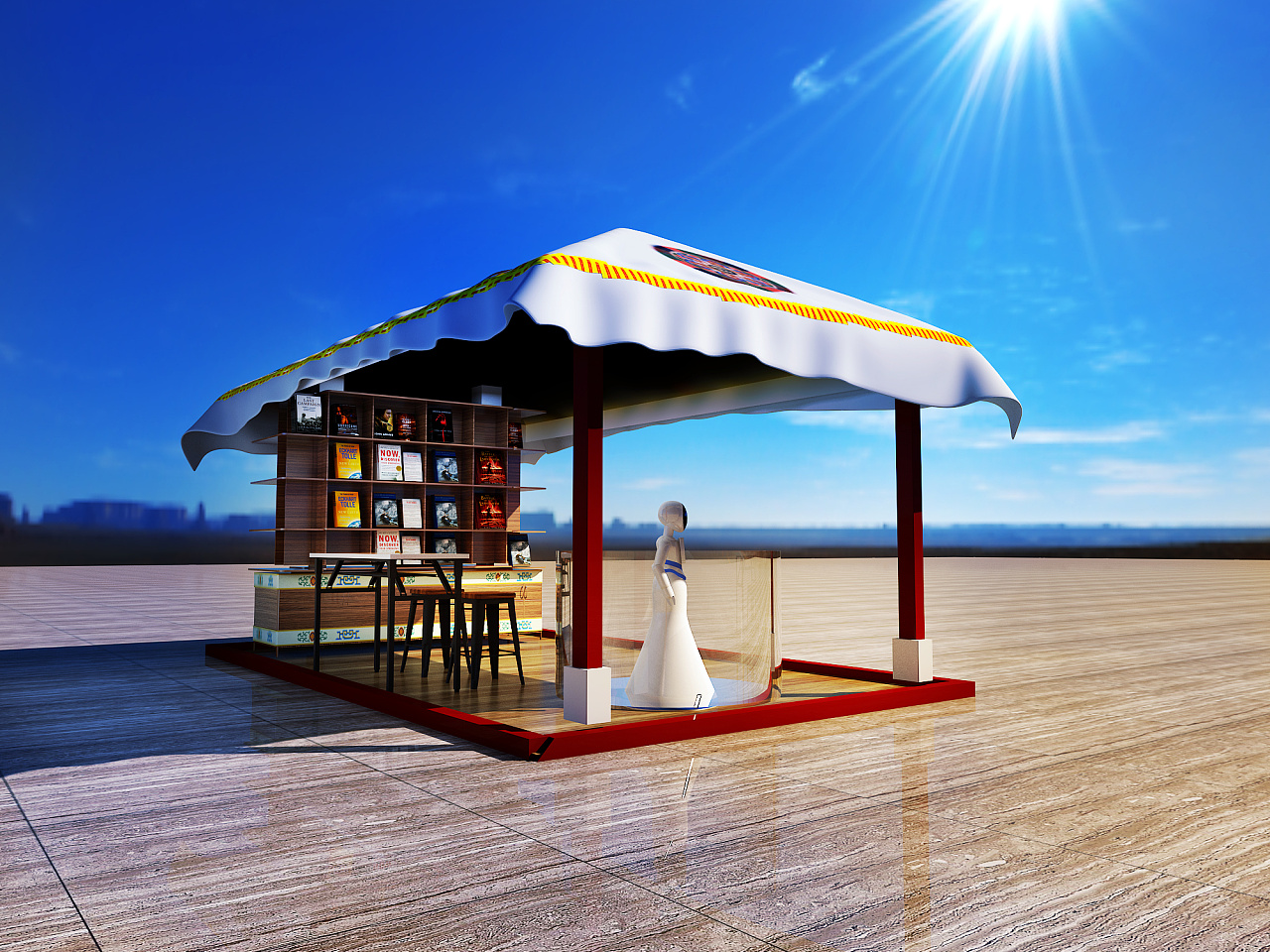 西藏布达拉宫亭子设计