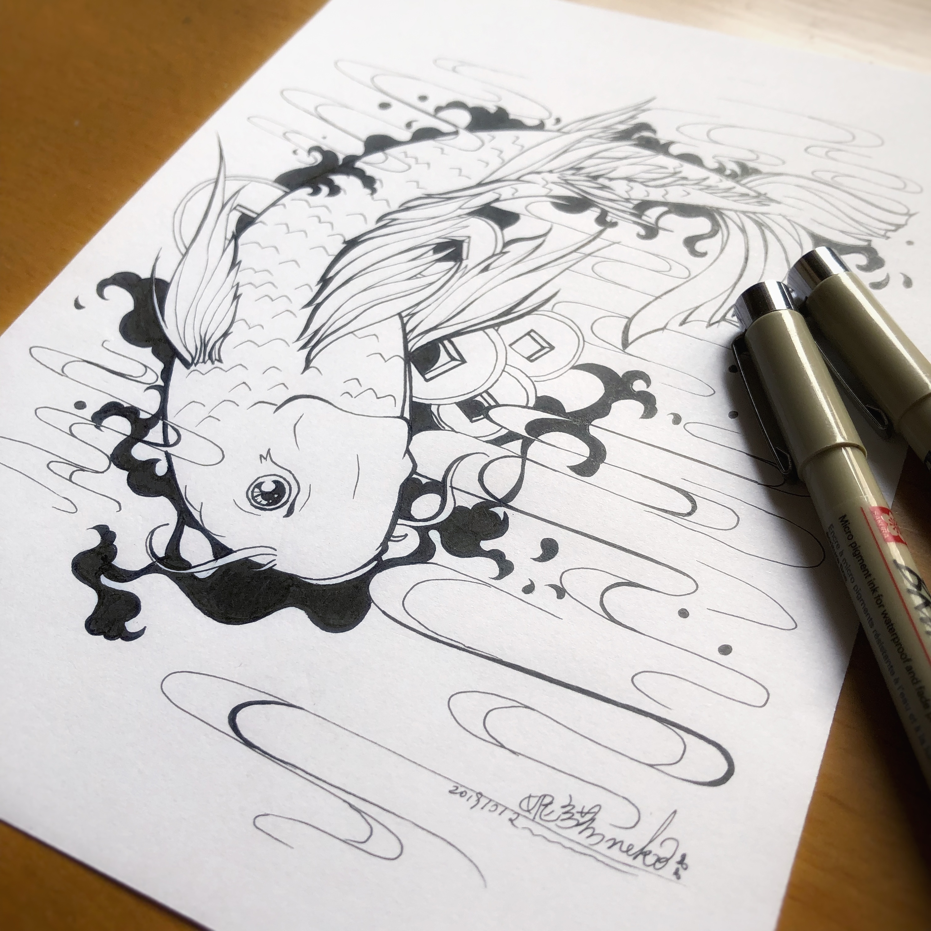 锦鲤|纯艺术|绘画|妮诺 - 原创作品 - 站酷 (zcool)