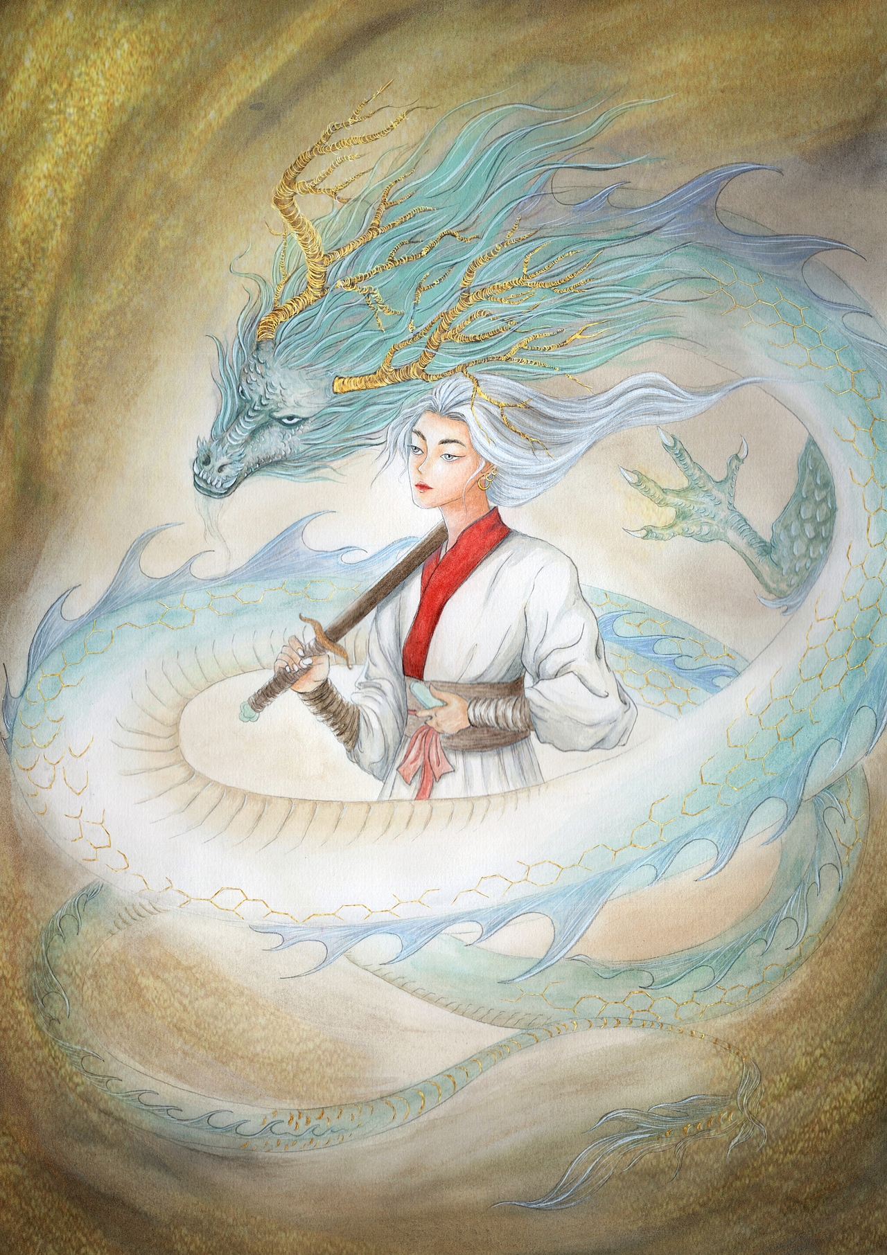 龙与少年（图ZMjk3NDE2MzEy） - 商业插画 - 站酷设计师槿上fern原创素材 - 站酷ZCOOL