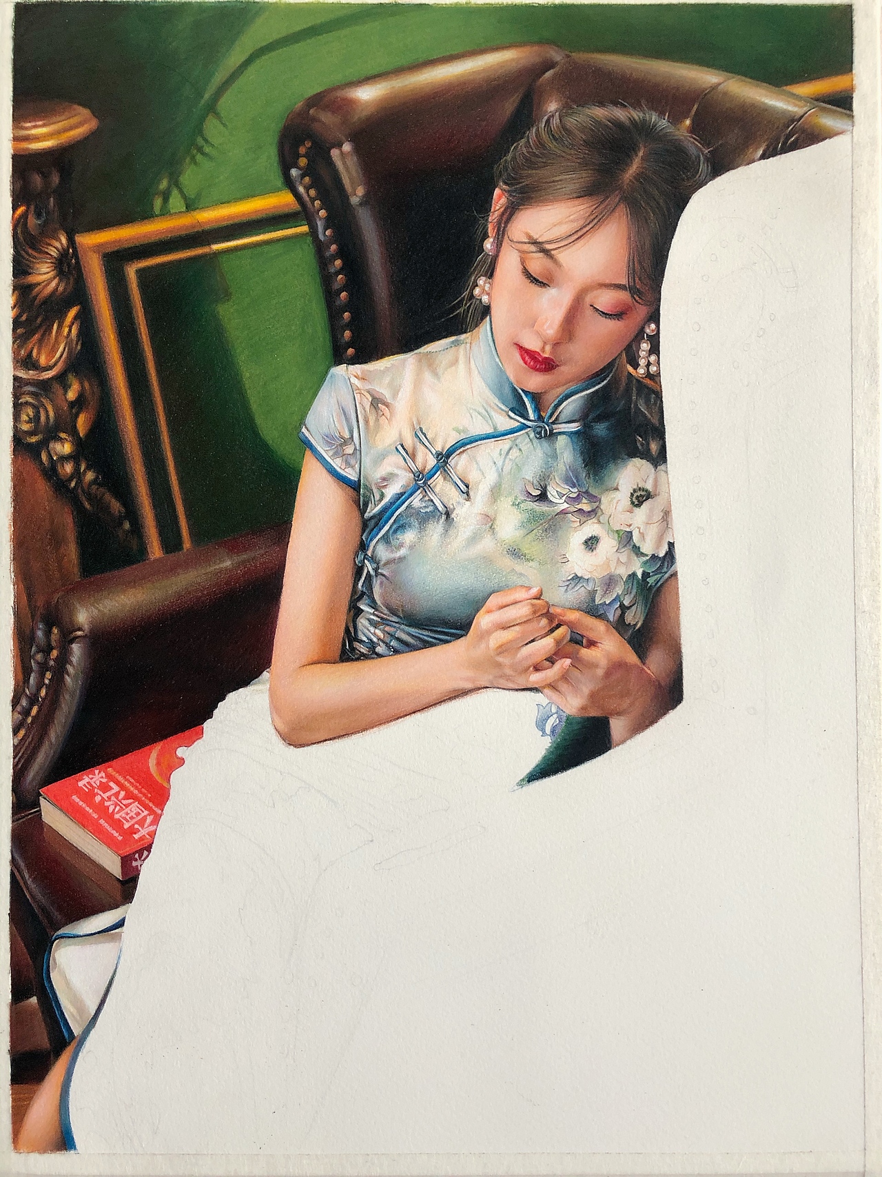 彩铅画《孤灯暖不明》（图ZMTkyMTUxNTM2） - 绘画 - 站酷设计师大叔左右原创素材 - 站酷ZCOOL