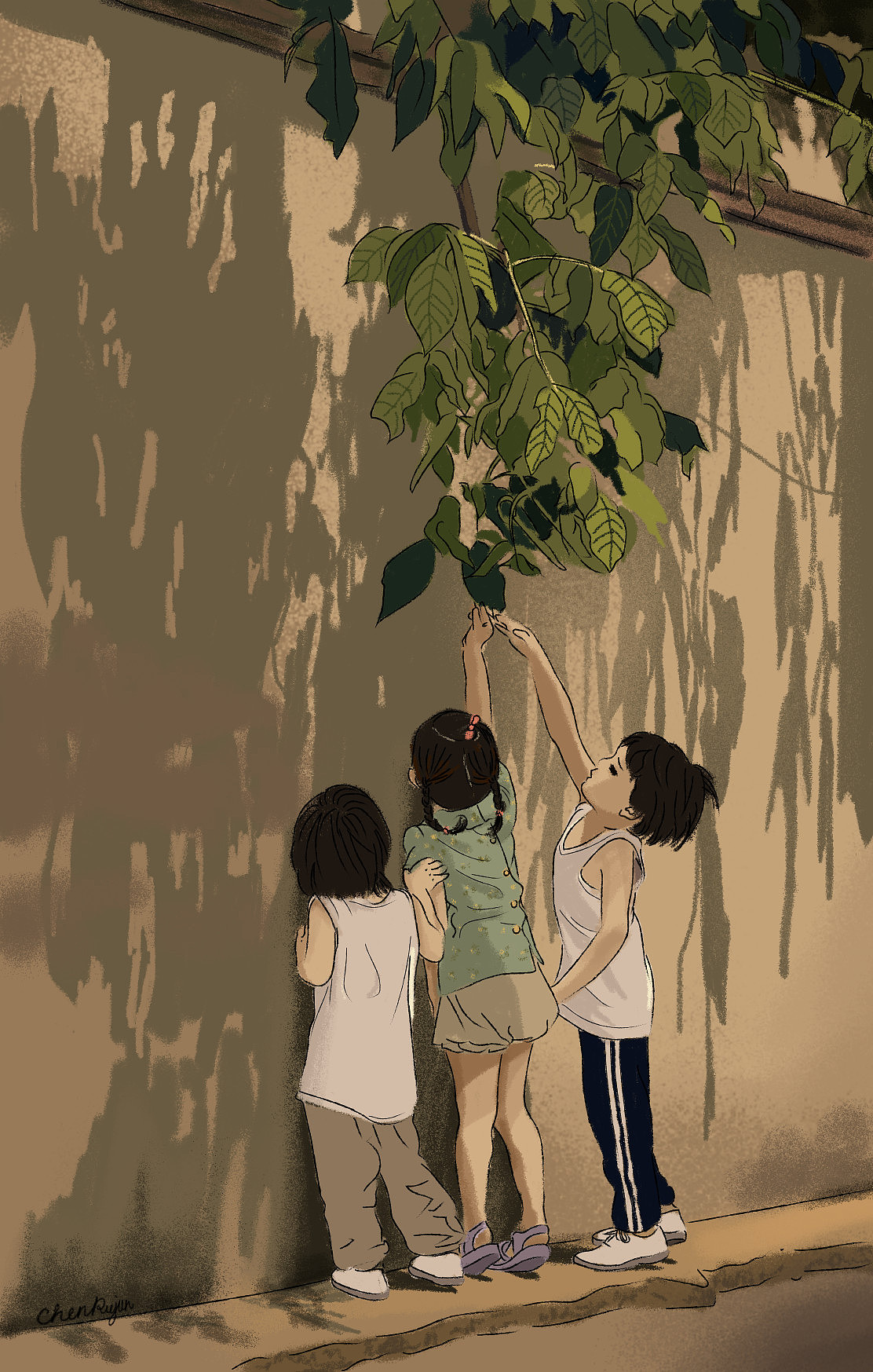 童年——照片临摹（图ZMjE3NDkzMDI0） - 创作习作 - 站酷设计师夜色中的音符原创素材 - 站酷ZCOOL