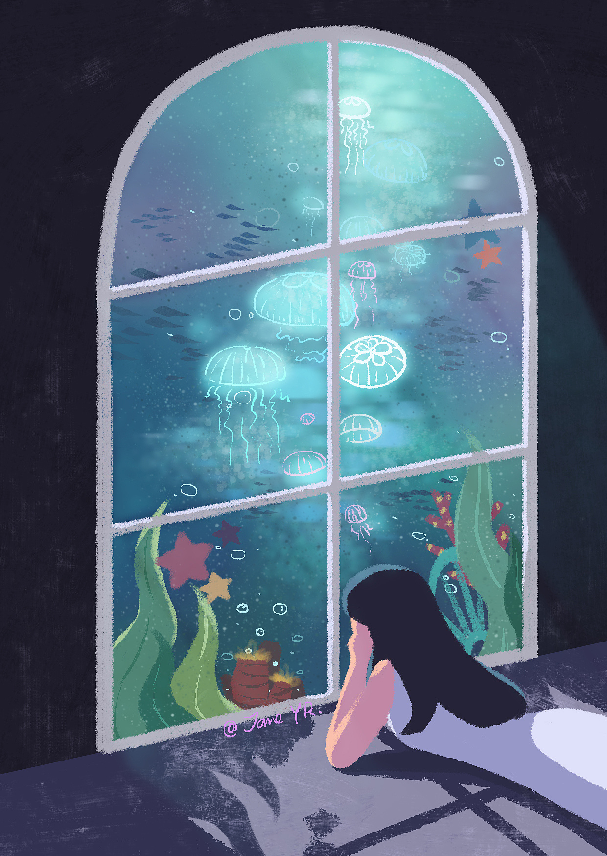 窗外|插画|商业插画|蟹本蟹 - 原创作品 - 站酷 (zcool)