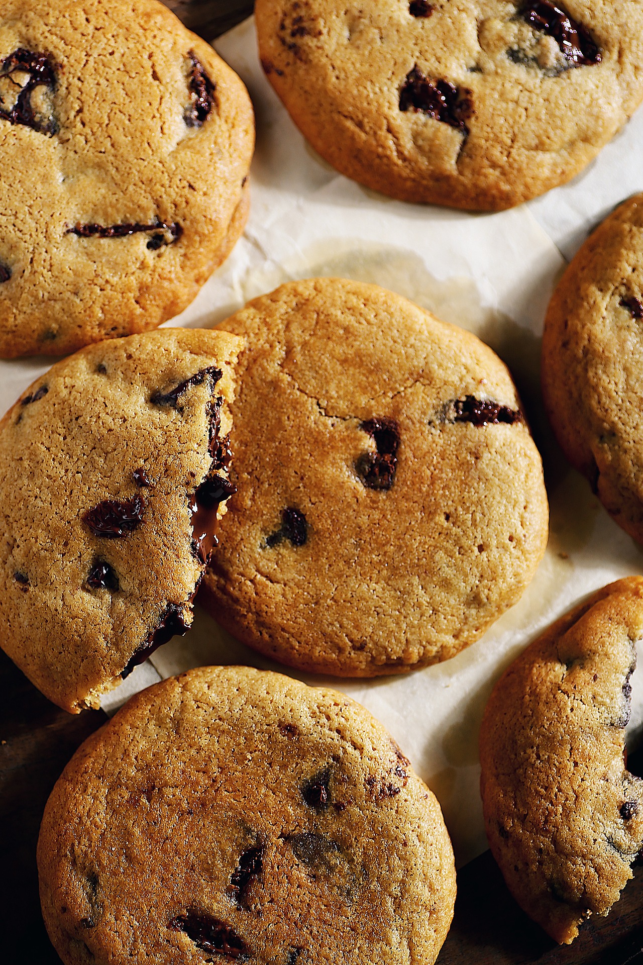 美式曲奇饼干手工巧克力饼干美食拍摄