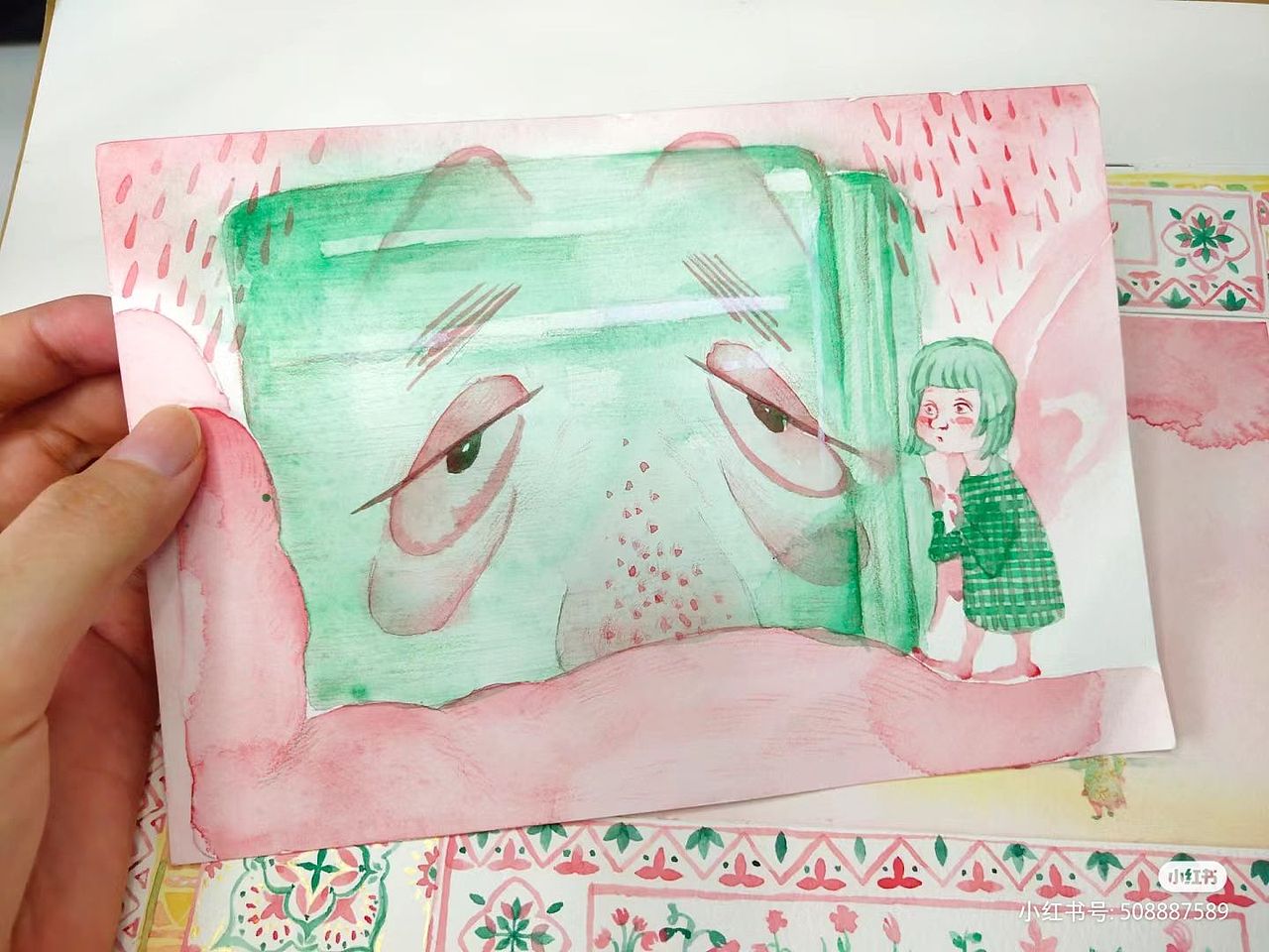 《巨人与小女孩》系列二（图ZMzQ4NzQ0MzA0） - 绘本 - 站酷设计师梨籽猫原创素材 - 站酷ZCOOL