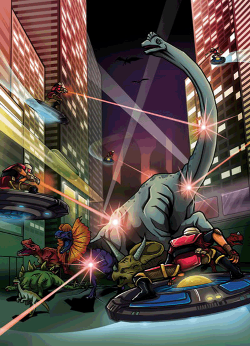 恐龙危机故事插画