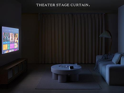 天猫家居布艺日式奶茶奶油色系窗帘详情页