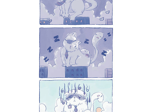 漫画｜大猫【果然家猫上不了夜班】