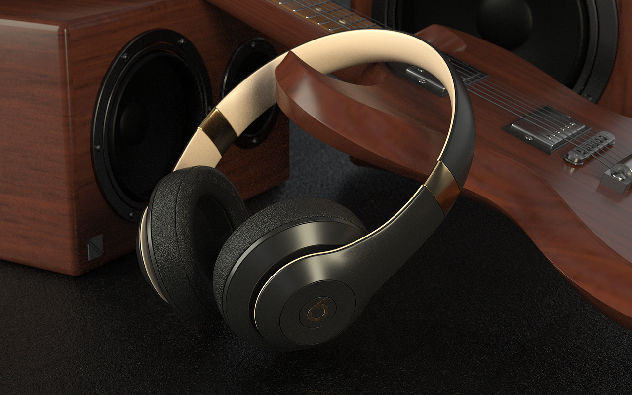 beats头戴式耳机(附带模型)