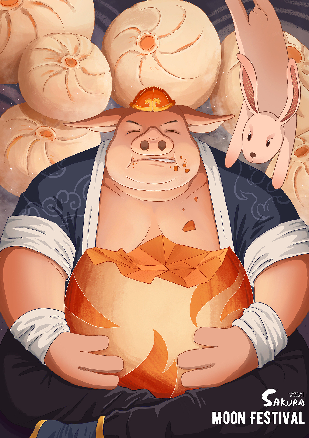 十二生肖中秋图（图ZMjcwNDU0Mjky） - 创作习作 - 站酷设计师西城Sakura原创素材 - 站酷ZCOOL