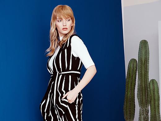 宽松高腰修身显瘦端庄大气时尚女装网拍/罗捷广告