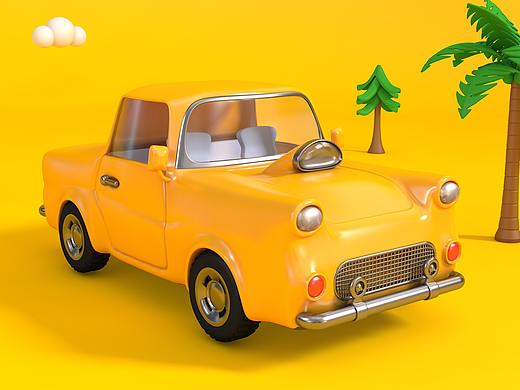 C4D 汽车玩具模型绘制