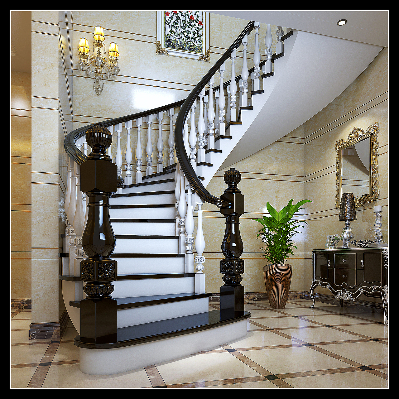 复式别墅楼梯楼梯方案