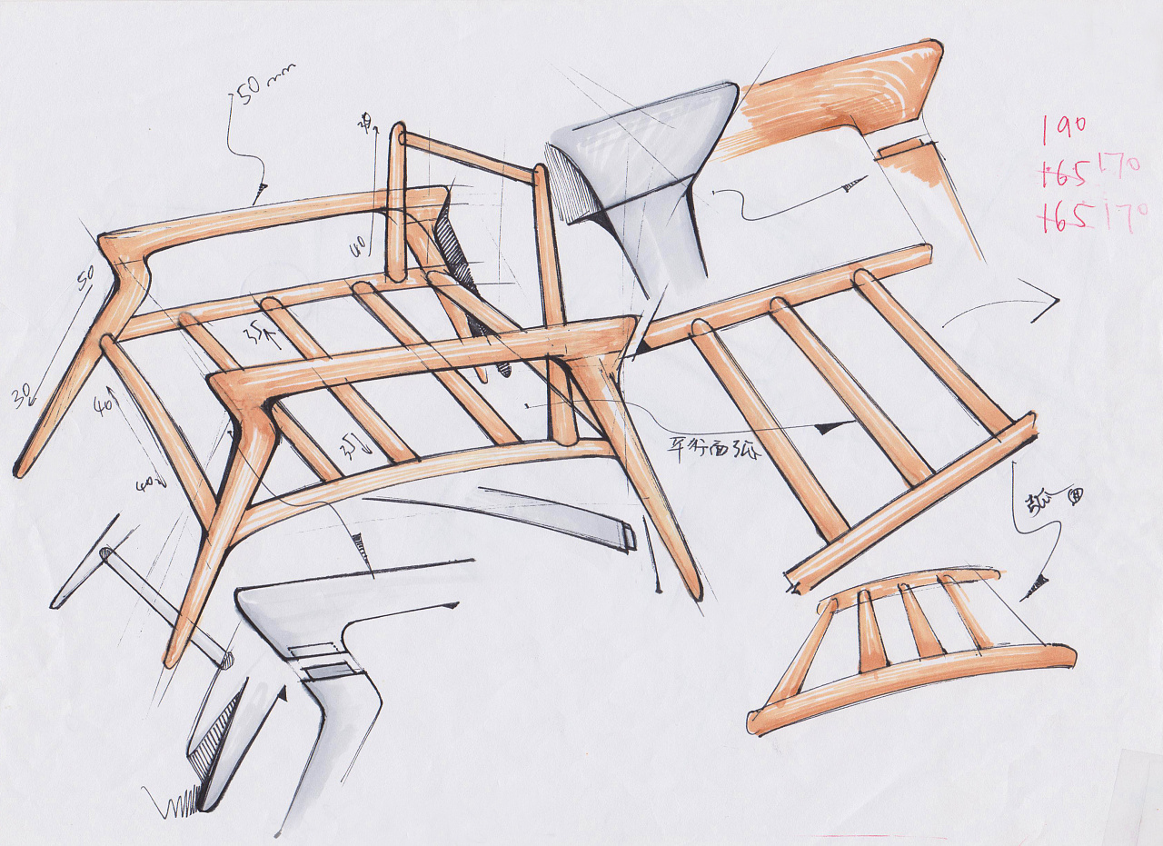 现代家具设计手绘稿 工业 产品 生活用品 寻真求美 原创作品 站酷 Zcool
