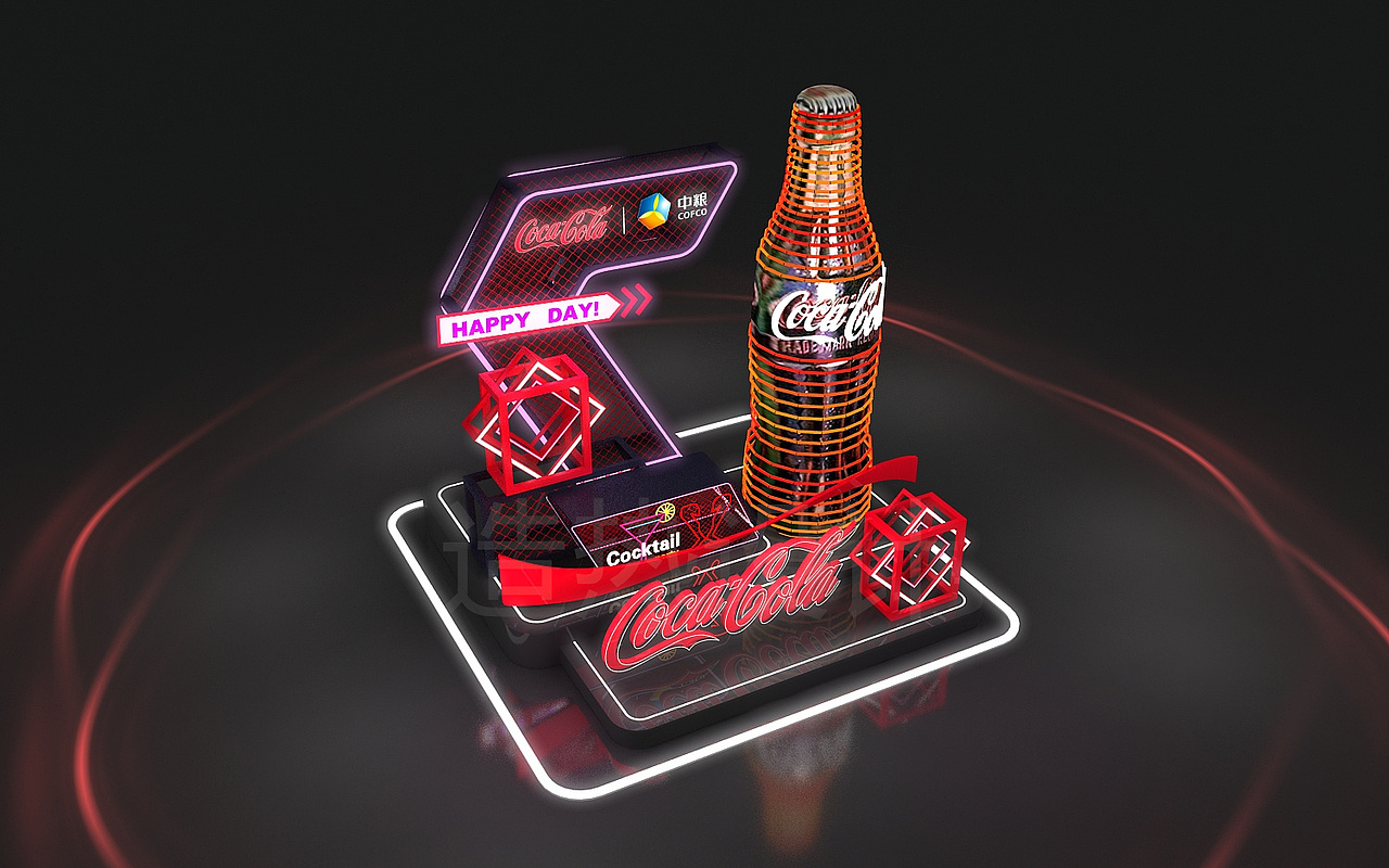 可口可乐美陈（图ZMjcwNjM1NzE2） - 其他三维 - 站酷设计师造热设计原创素材 - 站酷ZCOOL