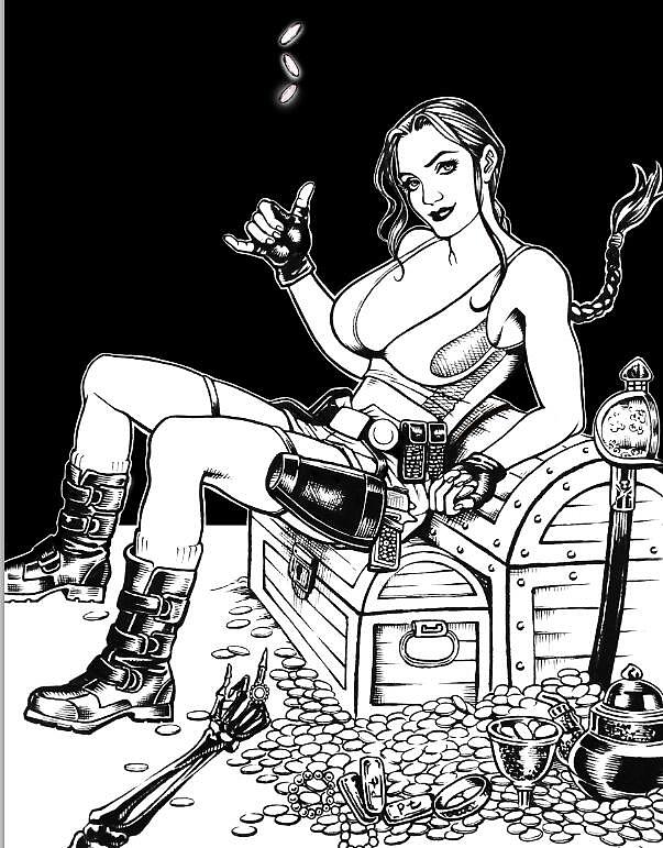 插畫(huà)-古墓麗影勞拉（圖ZNDE3MTE4NjA=） - 商業(yè)插畫(huà) - 站酷設(shè)計(jì)師雄鑫X332826826原創(chuàng)素材 - 站酷ZCOOL