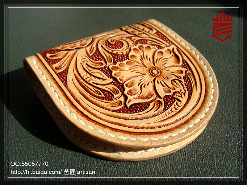 艺匠-皮雕拙作-零钱袋（图ZMTMxNjU0NA==） - 工艺品设计 - 站酷设计师55057770原创素材 - 站酷ZCOOL