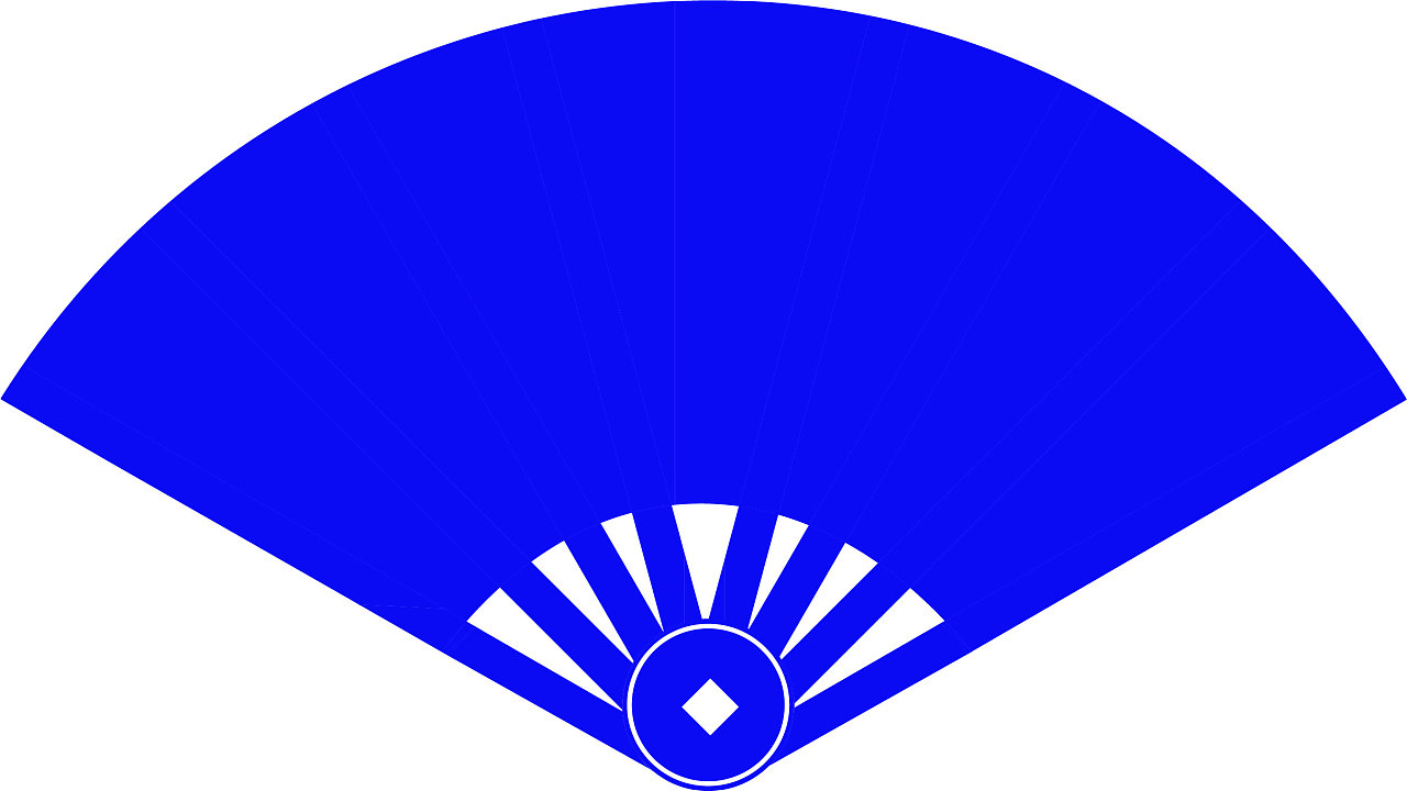 铜钱太极扇,财富扇,发财扇