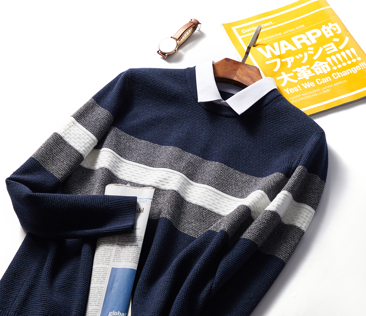 polo衫精拍 男装短袖平铺拍摄 男士夏装广告策划