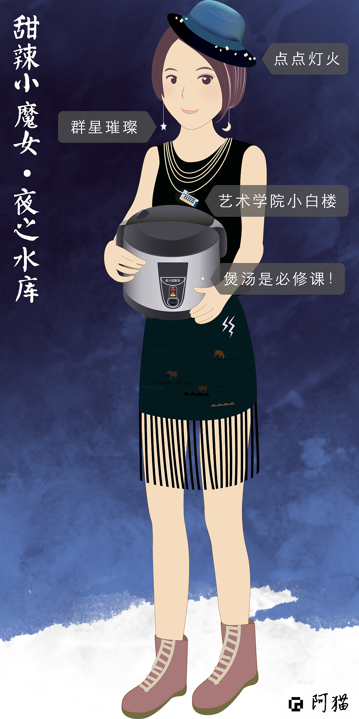 汕头大学景点拟人化