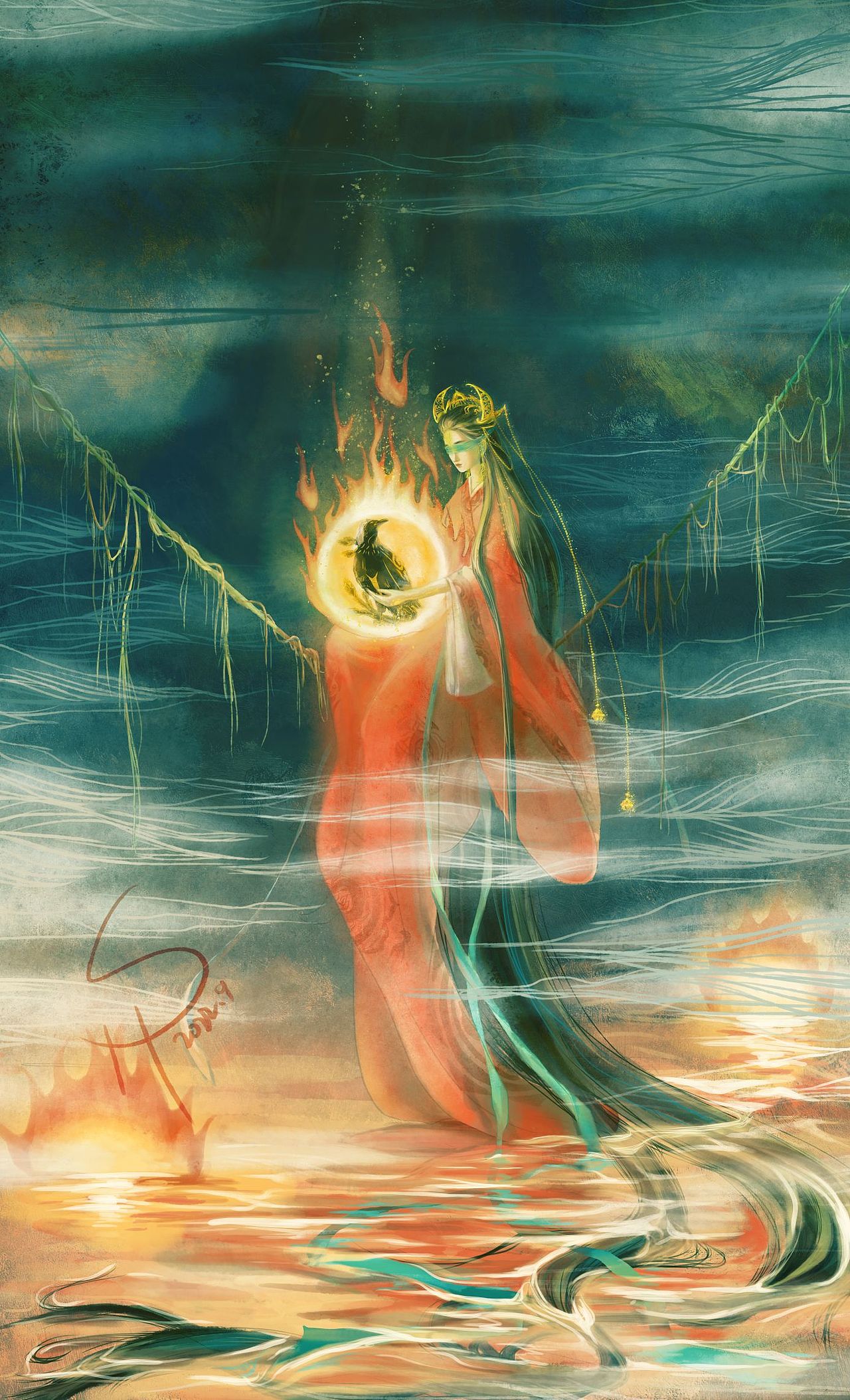 羲和浴日（图ZMzE2MzY1NDAw） - 创作习作 - 站酷设计师河霜原创素材 - 站酷ZCOOL