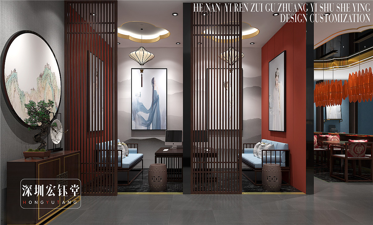 郑州伊人醉古装摄影工作室装修效果图