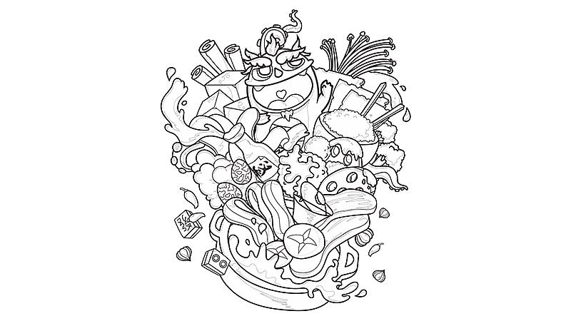 餐饮品牌VI设计-好食冒 餐饮IP设计