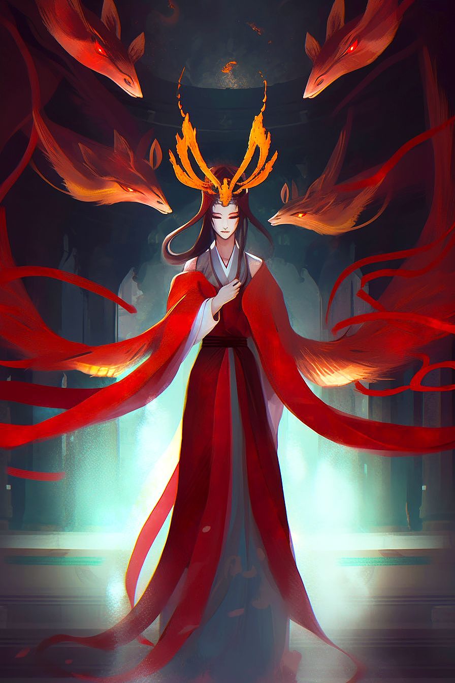 倾国倾城——狐妖篇（图ZMzM0ODk4MzQ0） - AI作品 - 站酷设计师AI语画Lroric原创素材 - 站酷ZCOOL