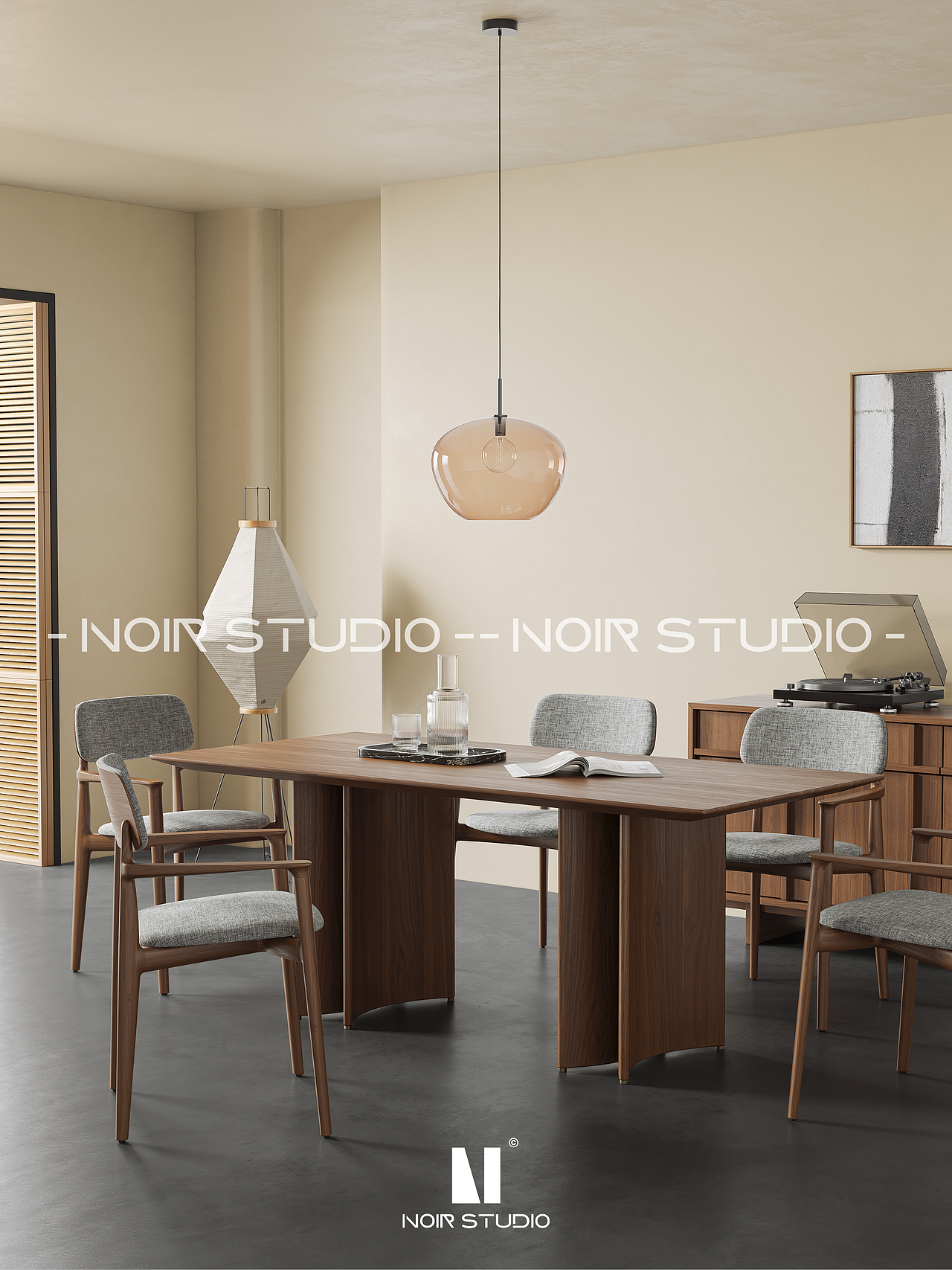 实木餐桌餐椅渲染（图ZMzUyNTE0MTUy） - 生活用品 - 站酷设计师Noir黑色视觉原创素材 - 站酷ZCOOL