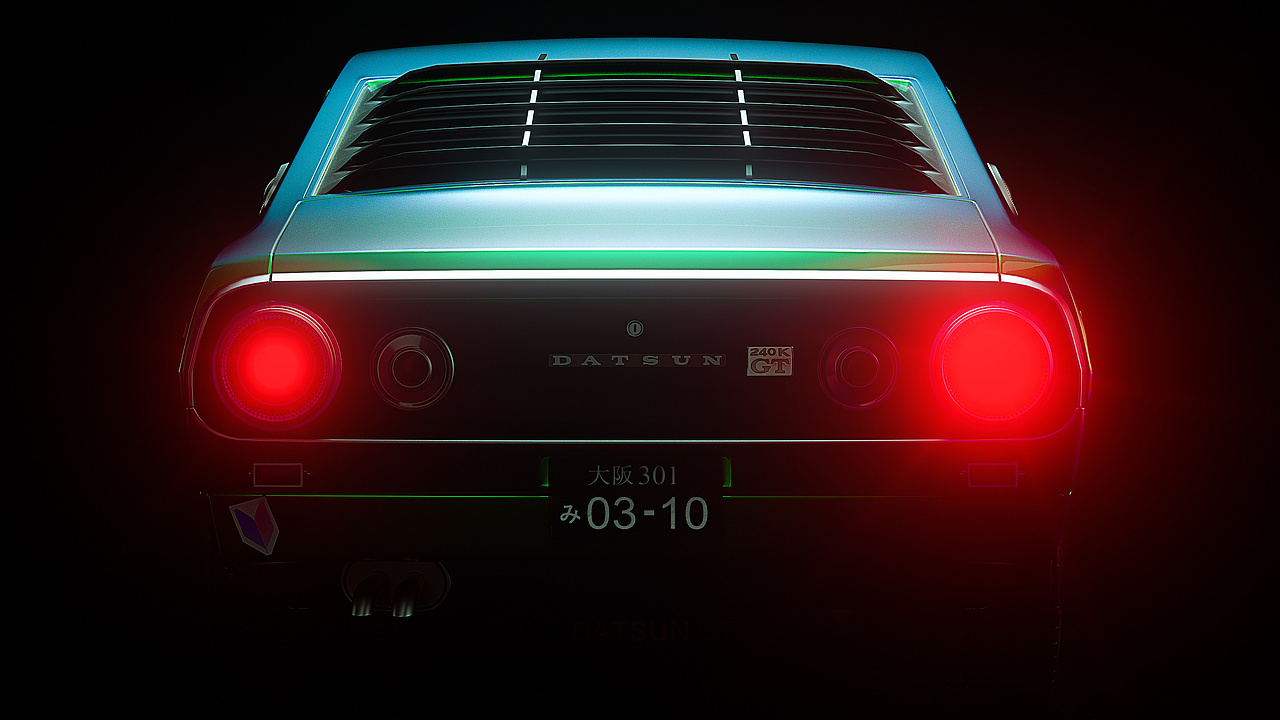 达特桑 GT 汽车渲染