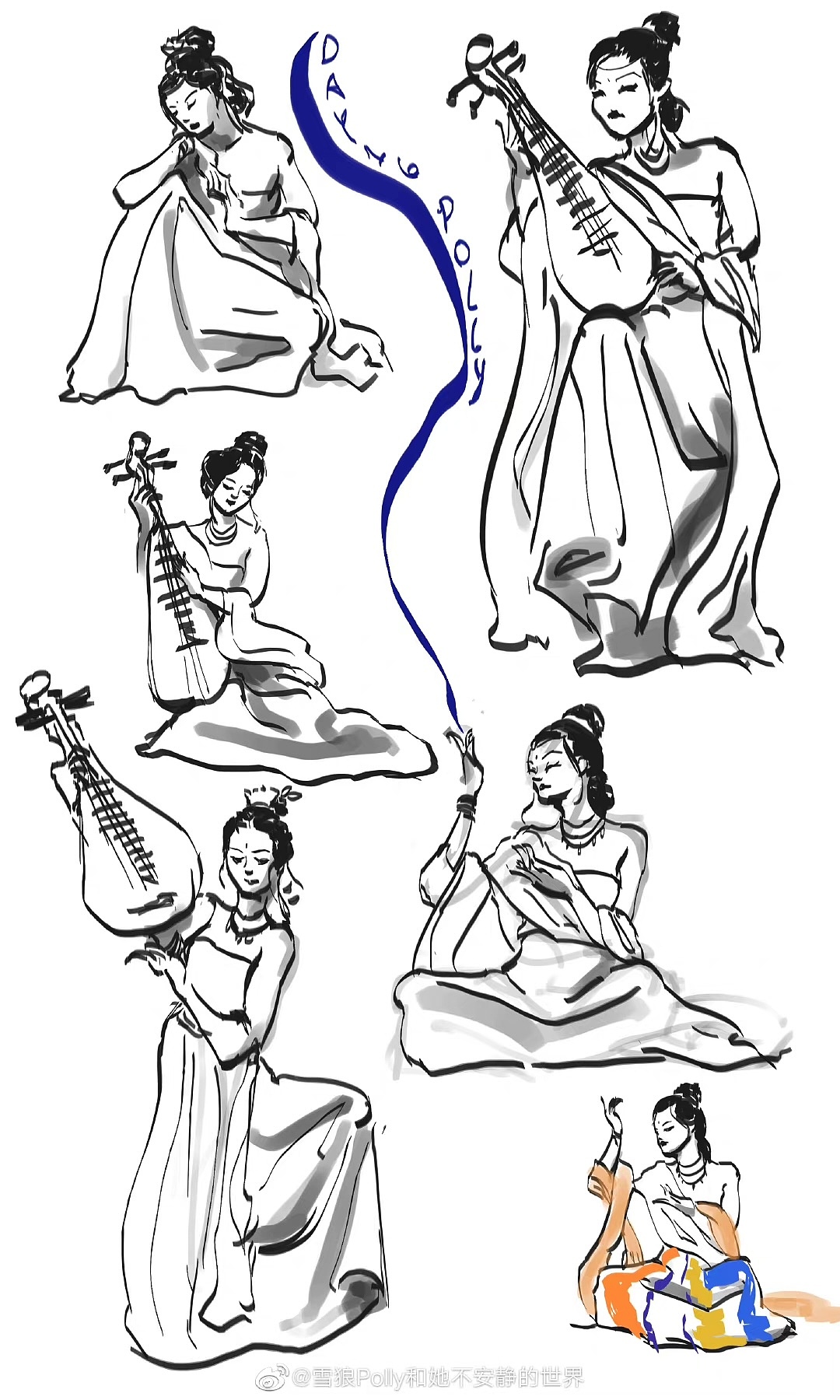 人物速写练习（图ZMjg4Nzc3NzY4） - 创作习作 - 站酷设计师傲雪幽狼_Polly原创素材 - 站酷ZCOOL