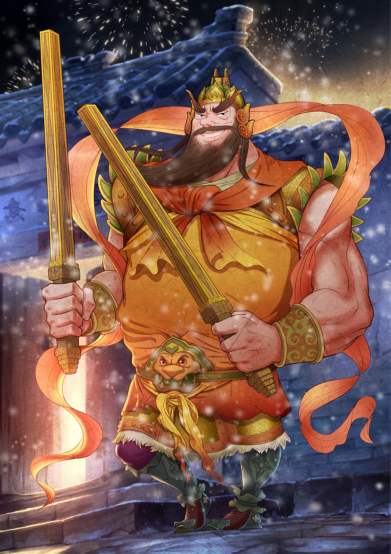 "小鲜肉"门神_亮点漫画-站酷zcool