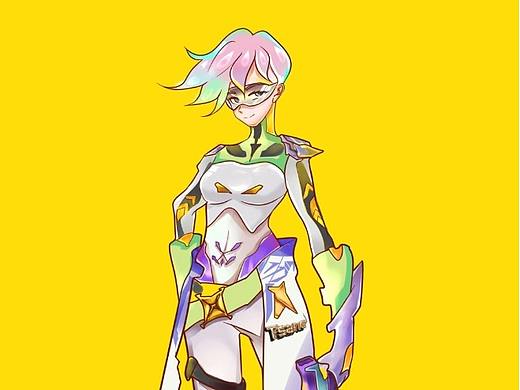 机甲女战士（个人主页-ZNTA4MTU2NzY=） - 游戏原画 - 站酷设计师柠檬酱111原创素材 - 站酷ZCOOL