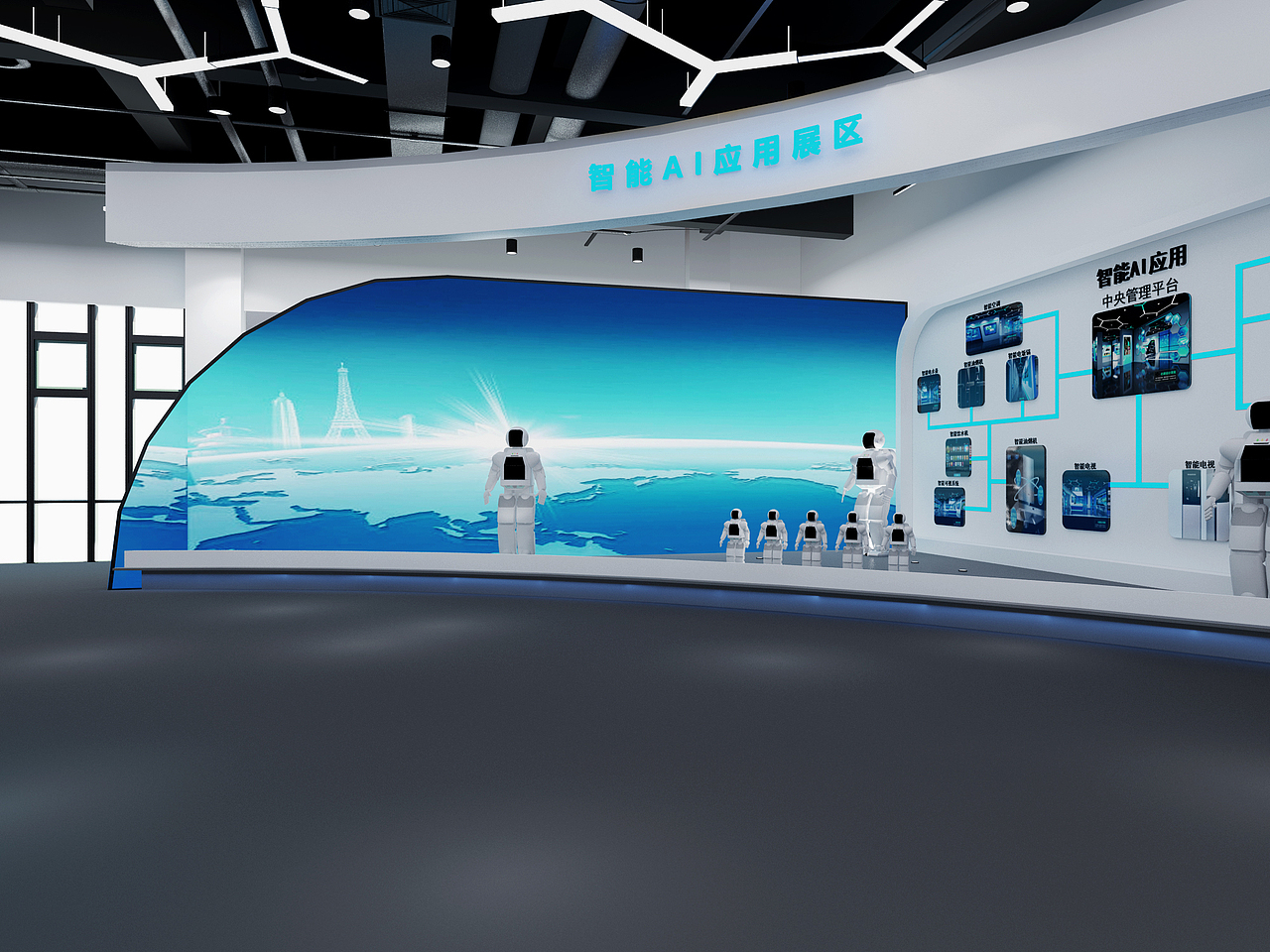 机器人展厅分享 现代科技的展示（图ZMjI0MjUyNDQw） - 家装设计 - 站酷设计师室内设计盈盈原创素材 - 站酷ZCOOL