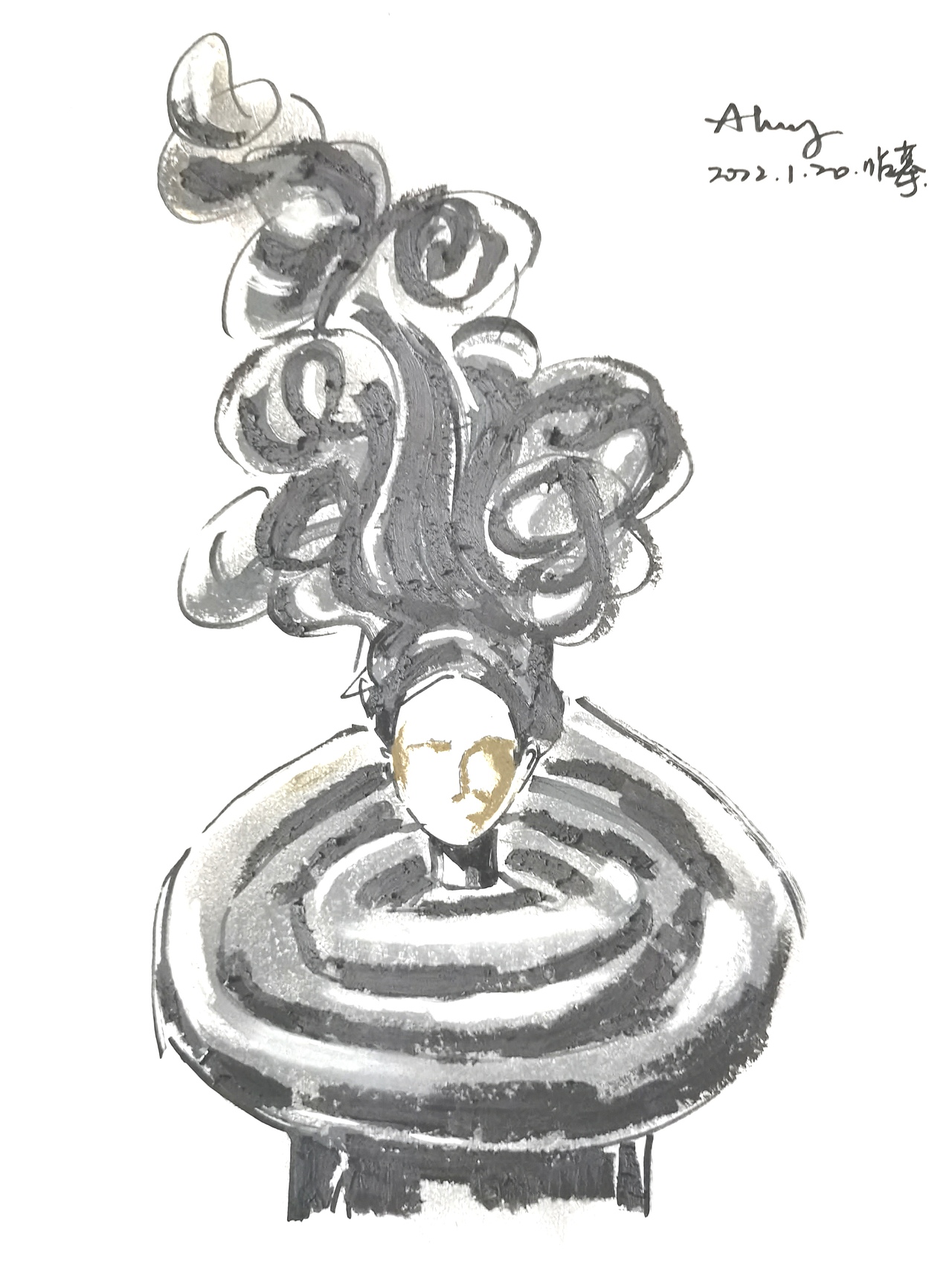 油画棒人像（图ZMjg2NTM2ODg4） - 艺术插画 - 站酷设计师abby_ababy原创素材 - 站酷ZCOOL