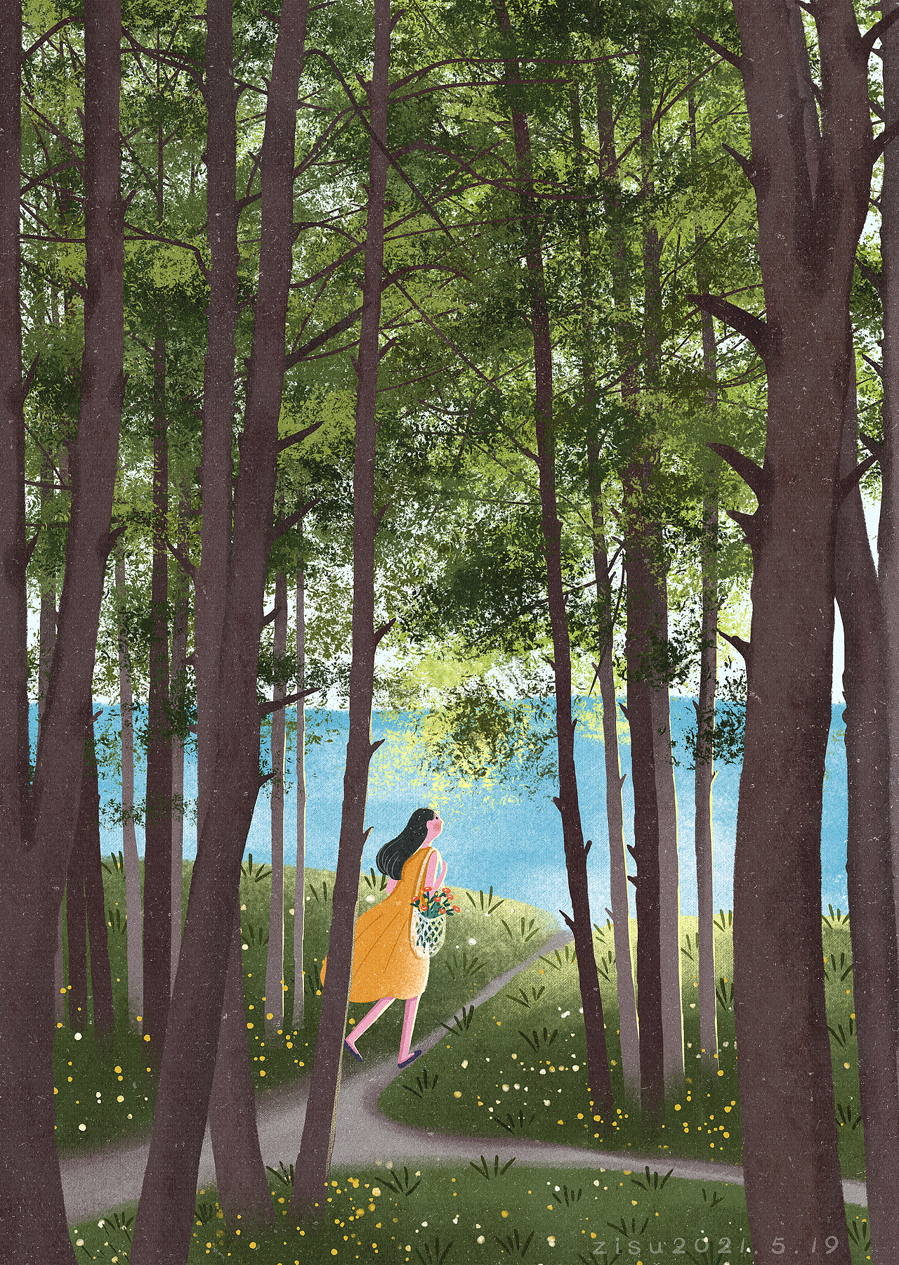 一個(gè)人的森林之旅1（圖ZMjU2MTUxMDY4） - 創(chuàng)作習(xí)作 - 站酷設(shè)計(jì)師紫蘇15原創(chuàng)素材 - 站酷ZCOOL