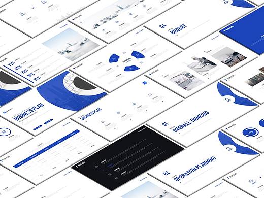 蓝美项目汇报商业计划书PPT模板