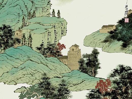 数字青绿山水《居庸叠翠》